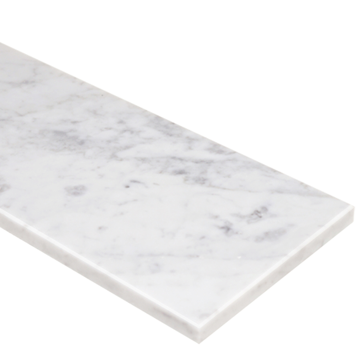 Shower Knee Wall Cap | Italian Carrara Polished Stone